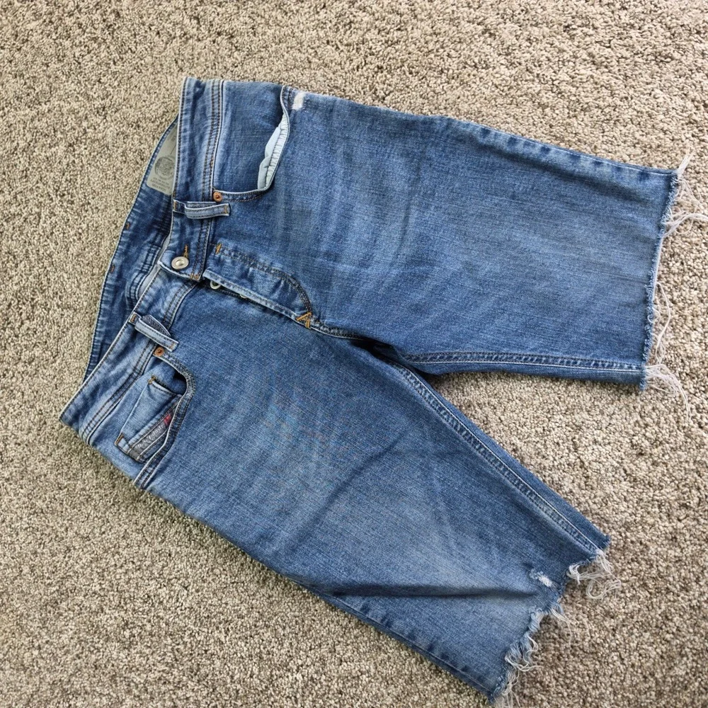 Diesel Sleenker Denim Shorts Mens 29 Blue Slim Skinny Cutoff Casual Adult